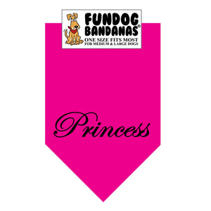 Wholesale 10 Pack - Princess Bandana - Hot Pink Only - FunDogBandanas