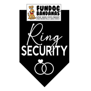 Wholesale Pack - Ring Dog (SECURITY) Bandana - Black Only