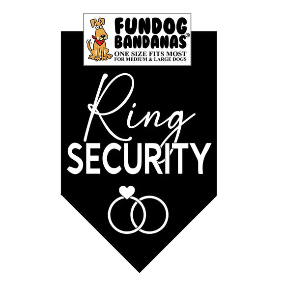 Wholesale Pack - Ring Dog (SECURITY) Bandana - Black Only