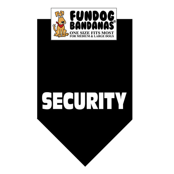 Wholesale 10 Pack - SECURITY Bandana - Black Only