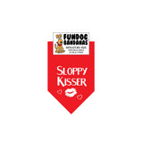 Wholesale 10 Pack - Sloppy Kisser Bandana - Assorted Colors - FunDogBandanas