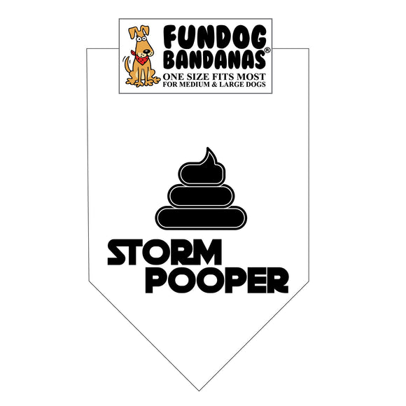 Wholesale 10 Pack - Storm Pooper - White Only - FunDogBandanas