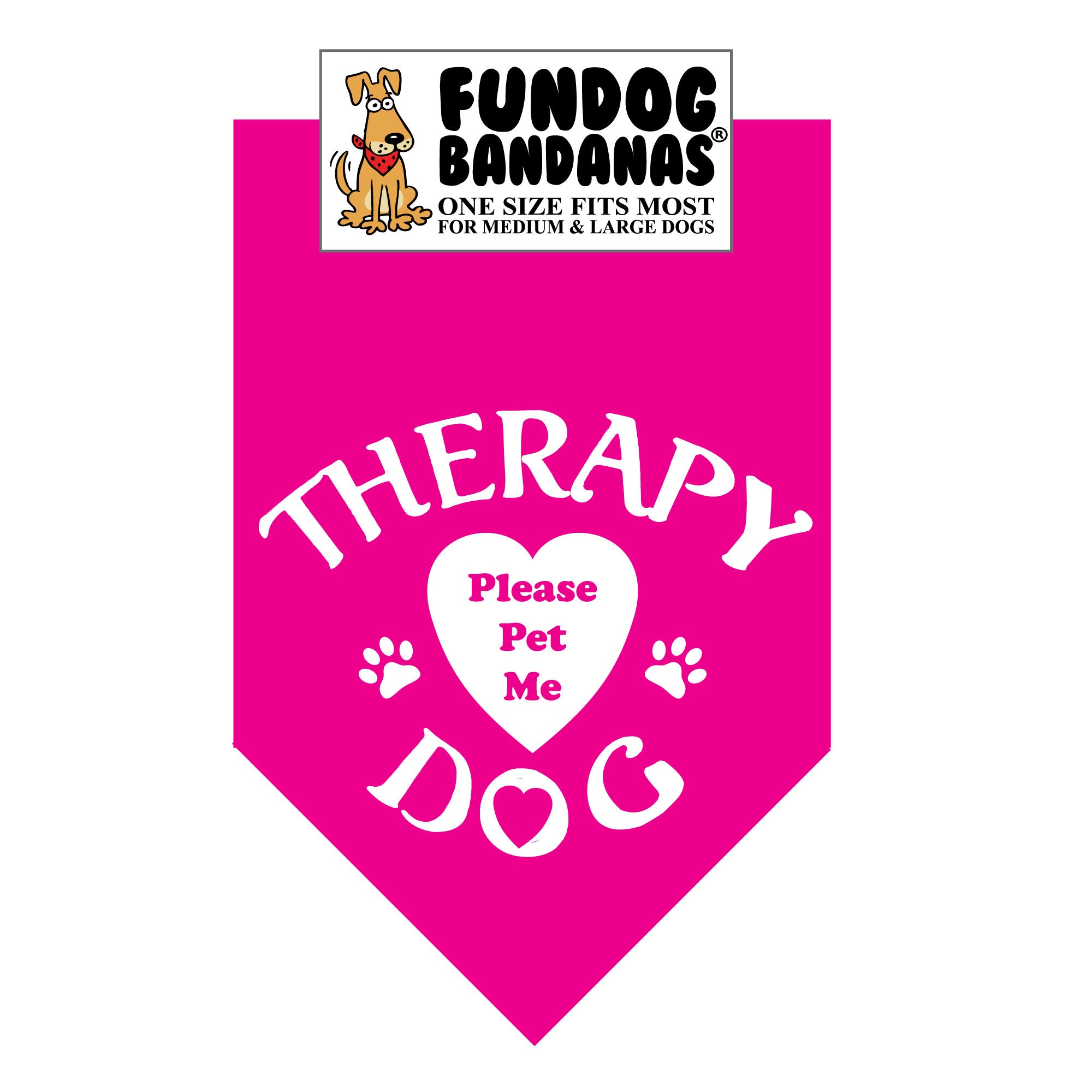 Wholesale Pack Therapy Dog Please Pet Me Assorted Colors FunDog Bandanas DogPerk