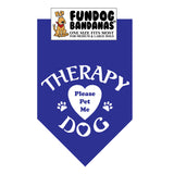 Wholesale 10 Pack - Therapy Dog Please Pet Me - Assorted Colors