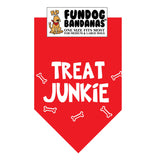 Wholesale 10 Pack - Treat Junkie Bandana - Assorted Colors - FunDogBandanas