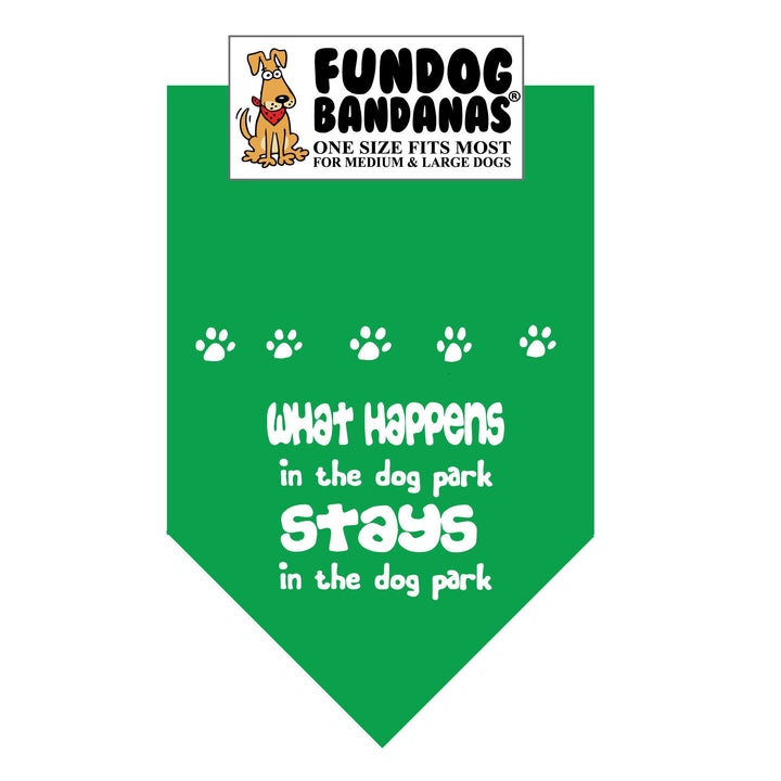 Wholesale Pack - What Happens in the Dog Park Stays in the Dog Park BANDANA
